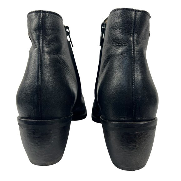 Dkode Jemila Leather Textured Crocodile Embossed Ankle Boots in Black Size 40 - Picture 10 of 12